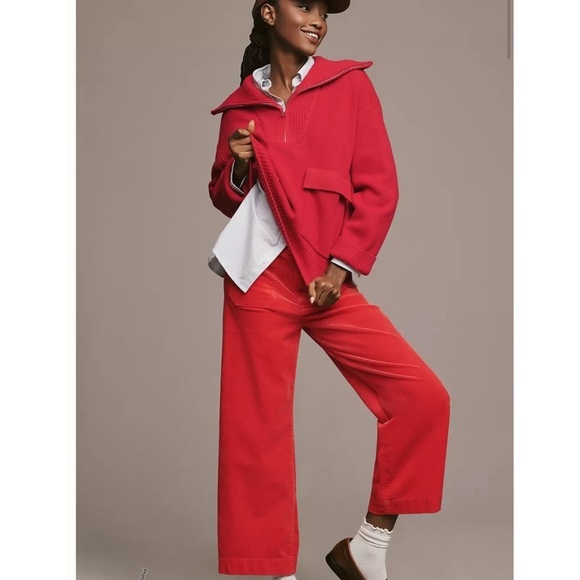 Anthropologie Red Sweater - Picture 1 of 7